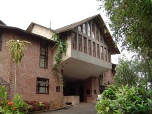 Alt text: Entrance of The Centre for Development Studies in Thiruvananthapuram, Kerala