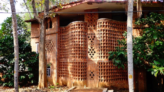 Jaali walls at The Centre for Development Studies in Thiruvananthapuram, Kerala