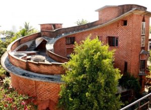 View of the roof at The Centre for Development Studies in Thiruvananthapuram, Kerala